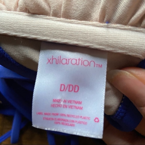 Xhilaration Womens Lace-Up Bralette Bikini Top or Bottom Rio Blue DD - Picture 7 of 7
